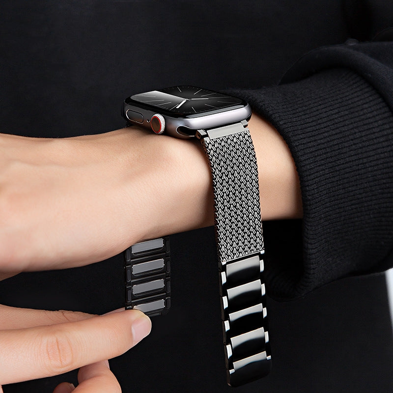 Heritage Braided Stainless Steel Apple Watch Band