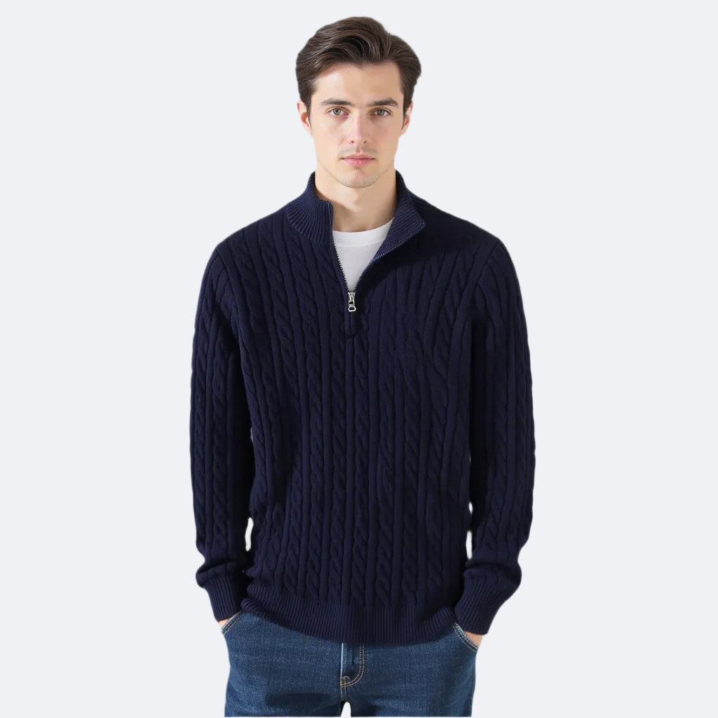 St. Vincent Zipped Cable Sweater