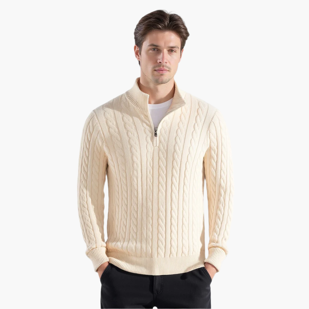 St. Vincent Zipped Cable Sweater