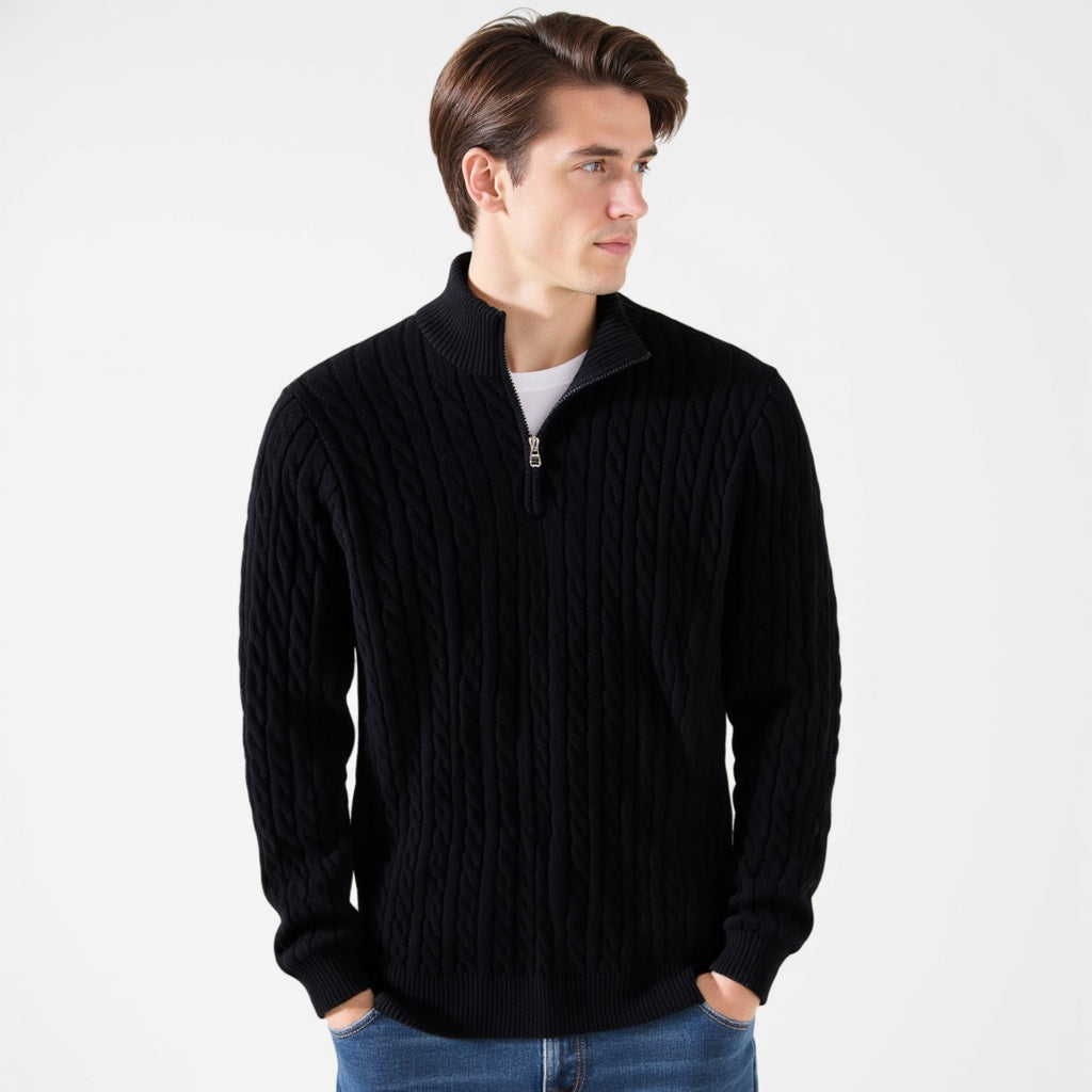 St. Vincent Zipped Cable Sweater