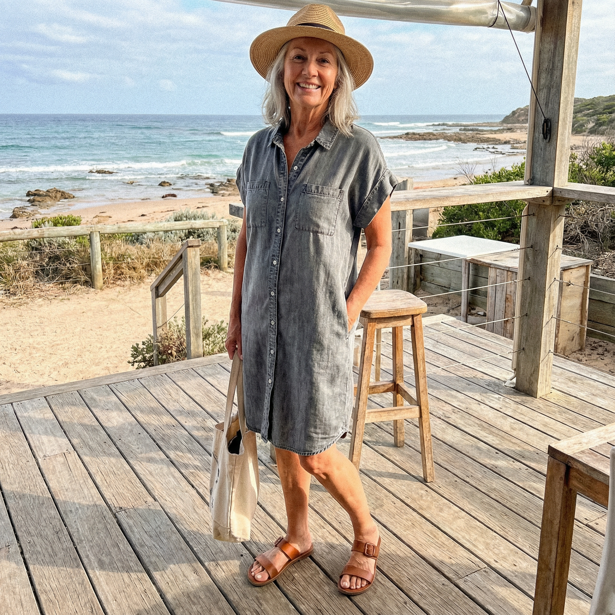 Olivia Rose Denim Shirt Dress