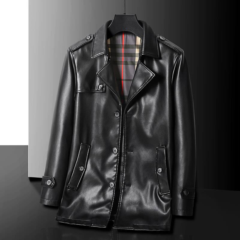 Dave Harrington Mid Length Leather Jacket