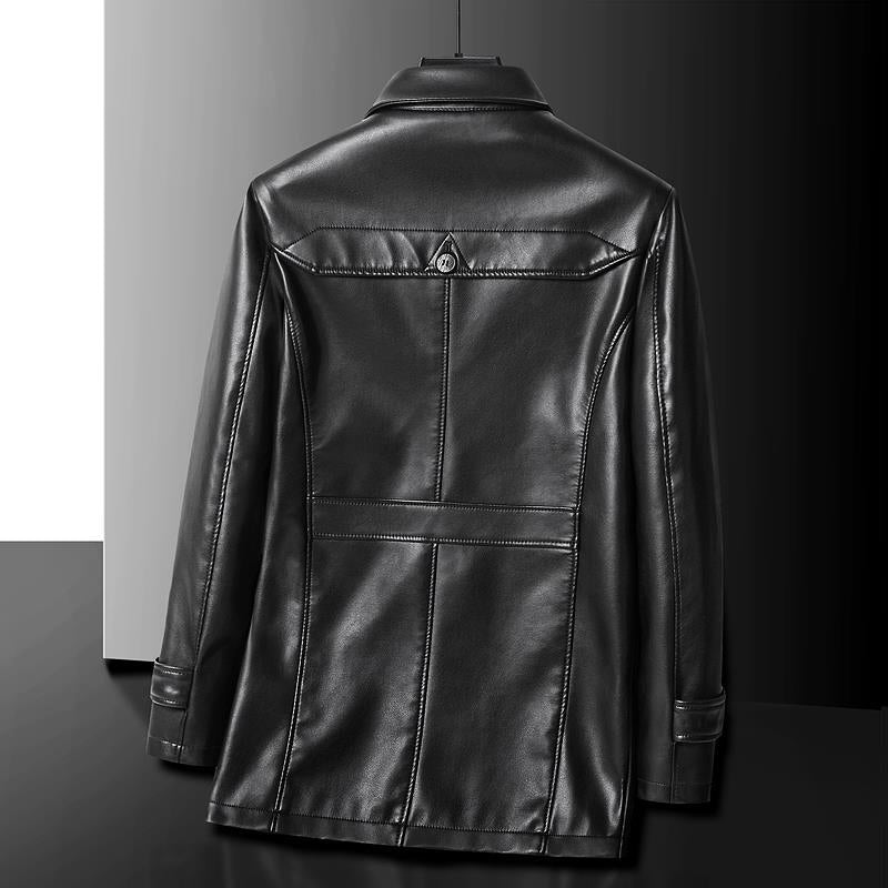 Dave Harrington Mid Length Leather Jacket