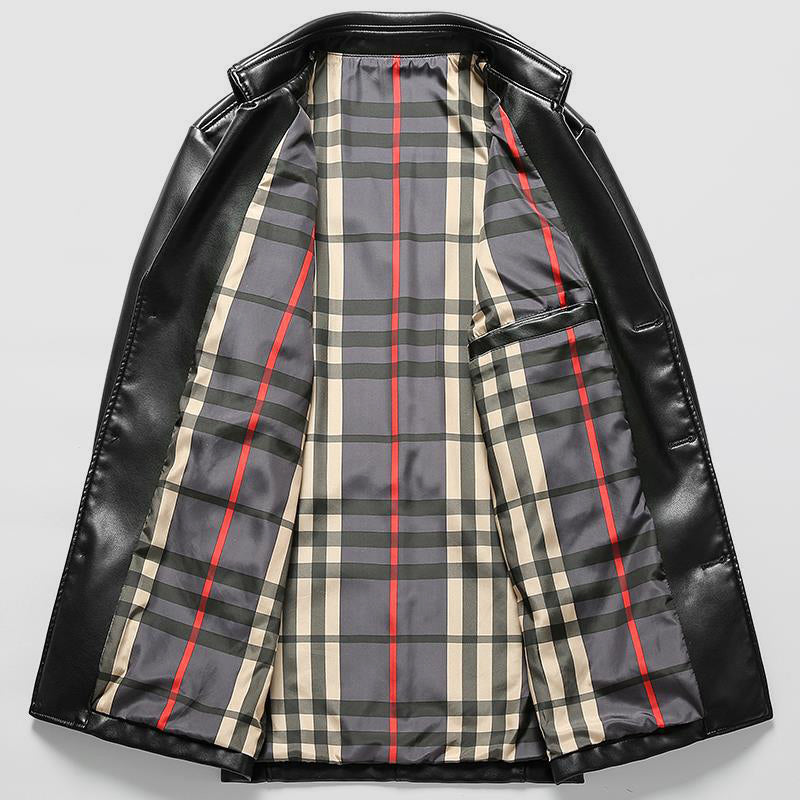 Dave Harrington Mid Length Leather Jacket