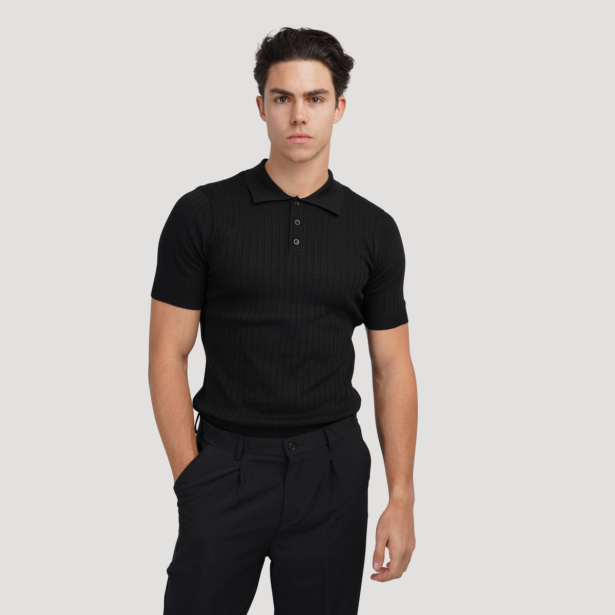 LANGFORD Knitted Polo Shirt