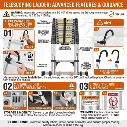 NUVAATECH™ Telescopic Ladder