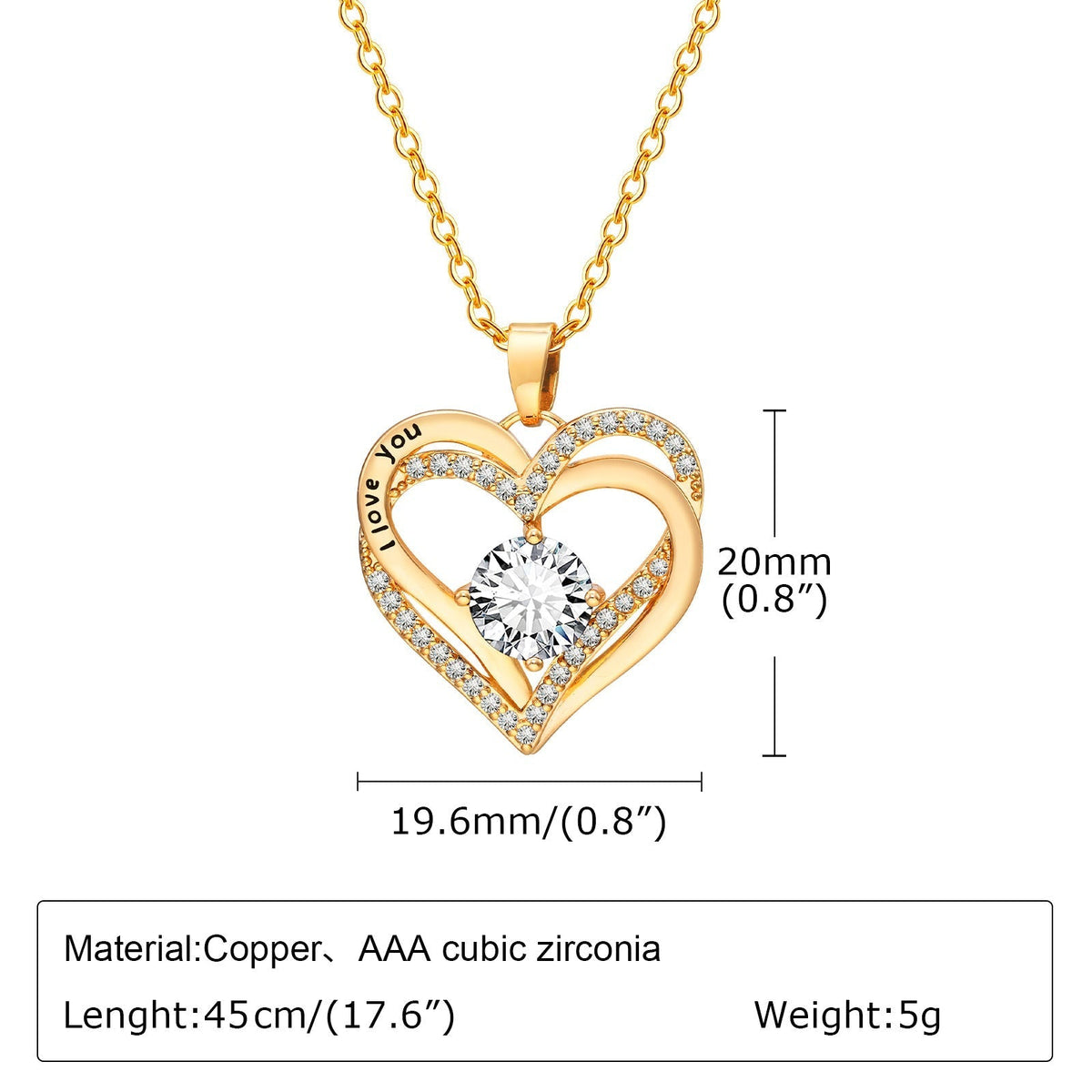 Amelia Eternal Heart Necklace