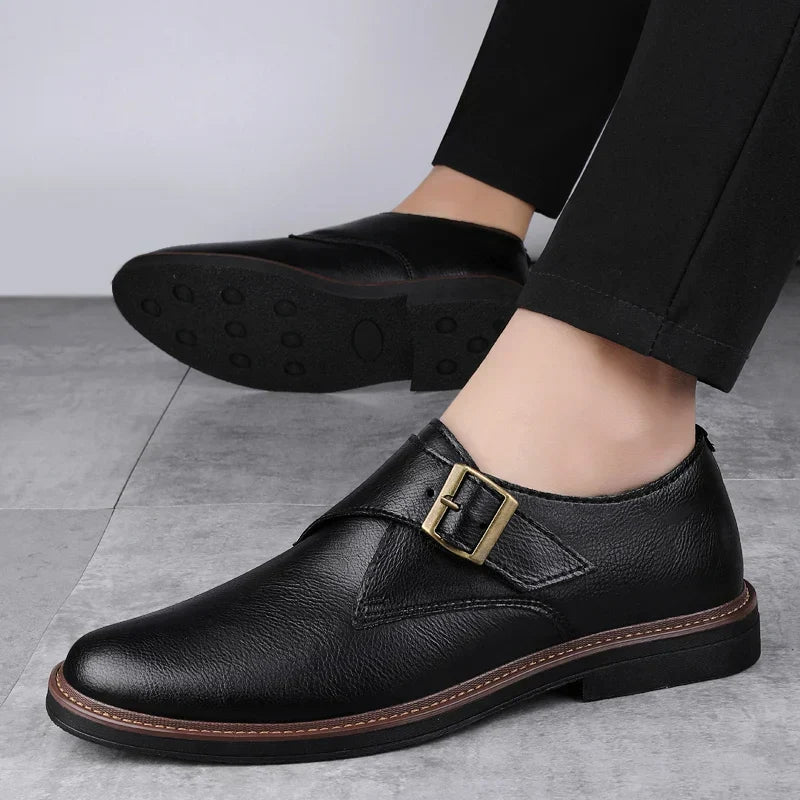 Marc Don Leather Monk Shoes