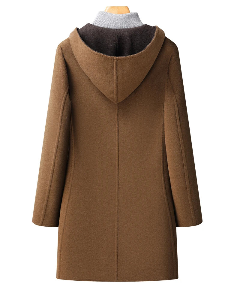 Massimo Wool Hooded Overcoat