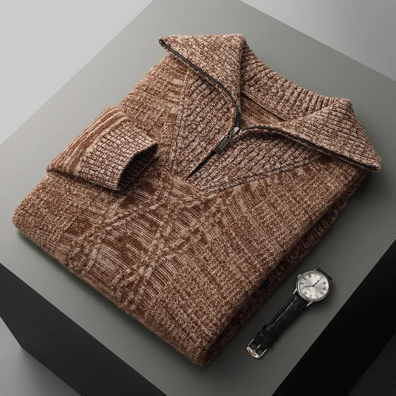 Graham Wells Half-Zip Wool Sweater