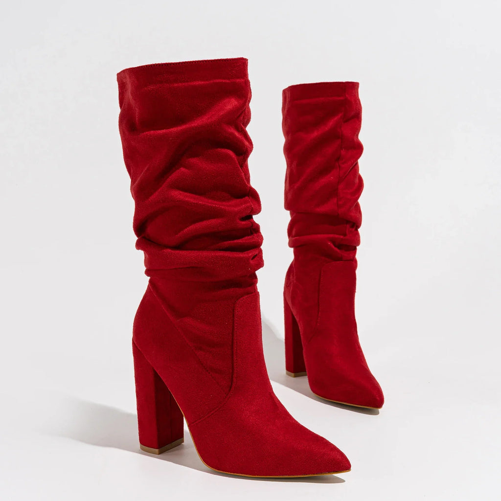 Camille High-Heel Suede Boots
