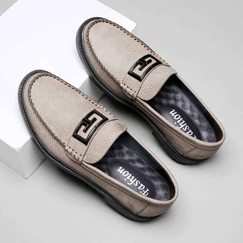 Logan Pierce Textured Leather Loafer