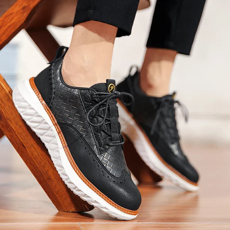 Logan Pierce Textured Sneakers