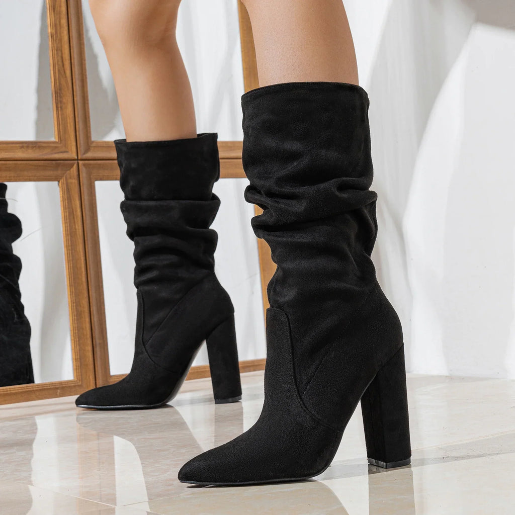 Camille High-Heel Suede Boots