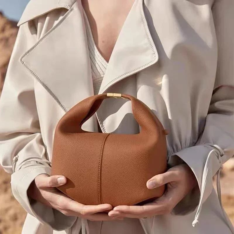 Camille Pebbled Leather Handbag