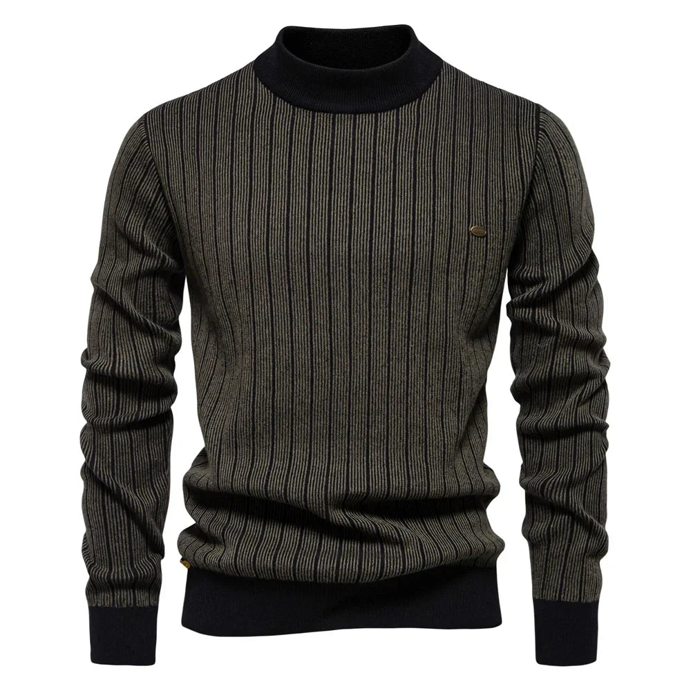 Ethan Cole Striped Cotton Sweater