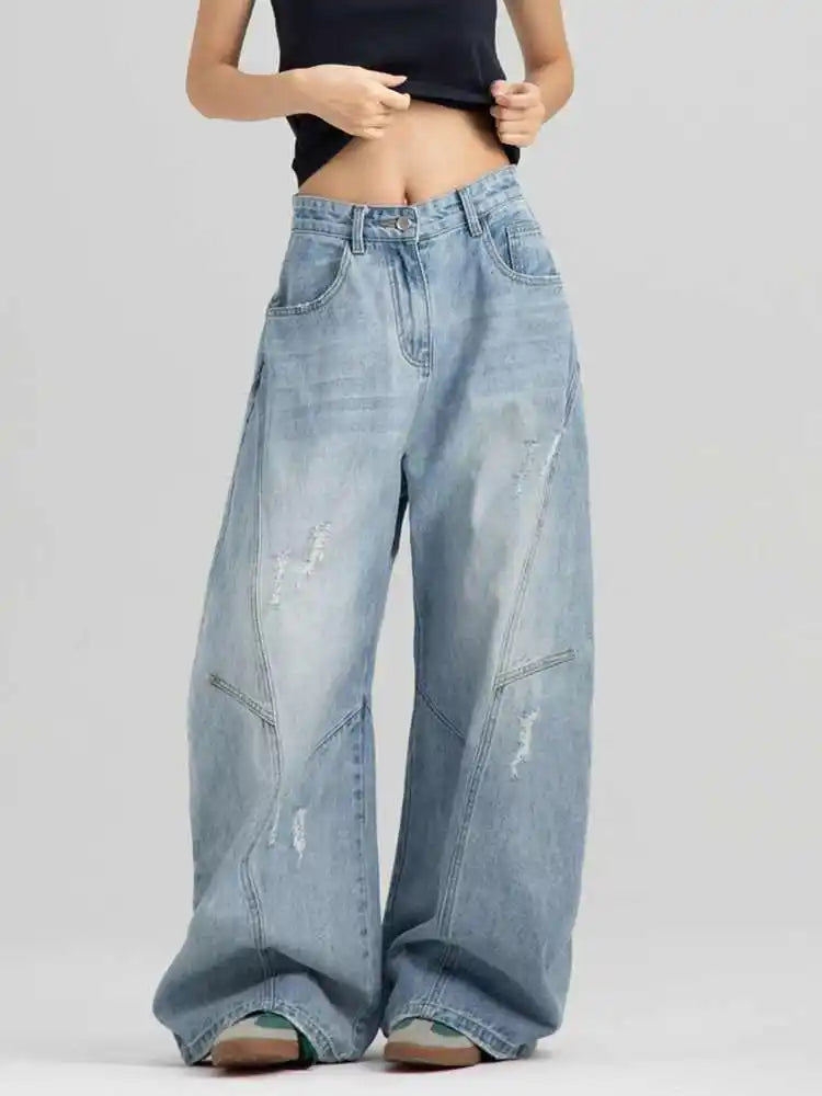 Clara Woods Wide Leg Denim Trousers