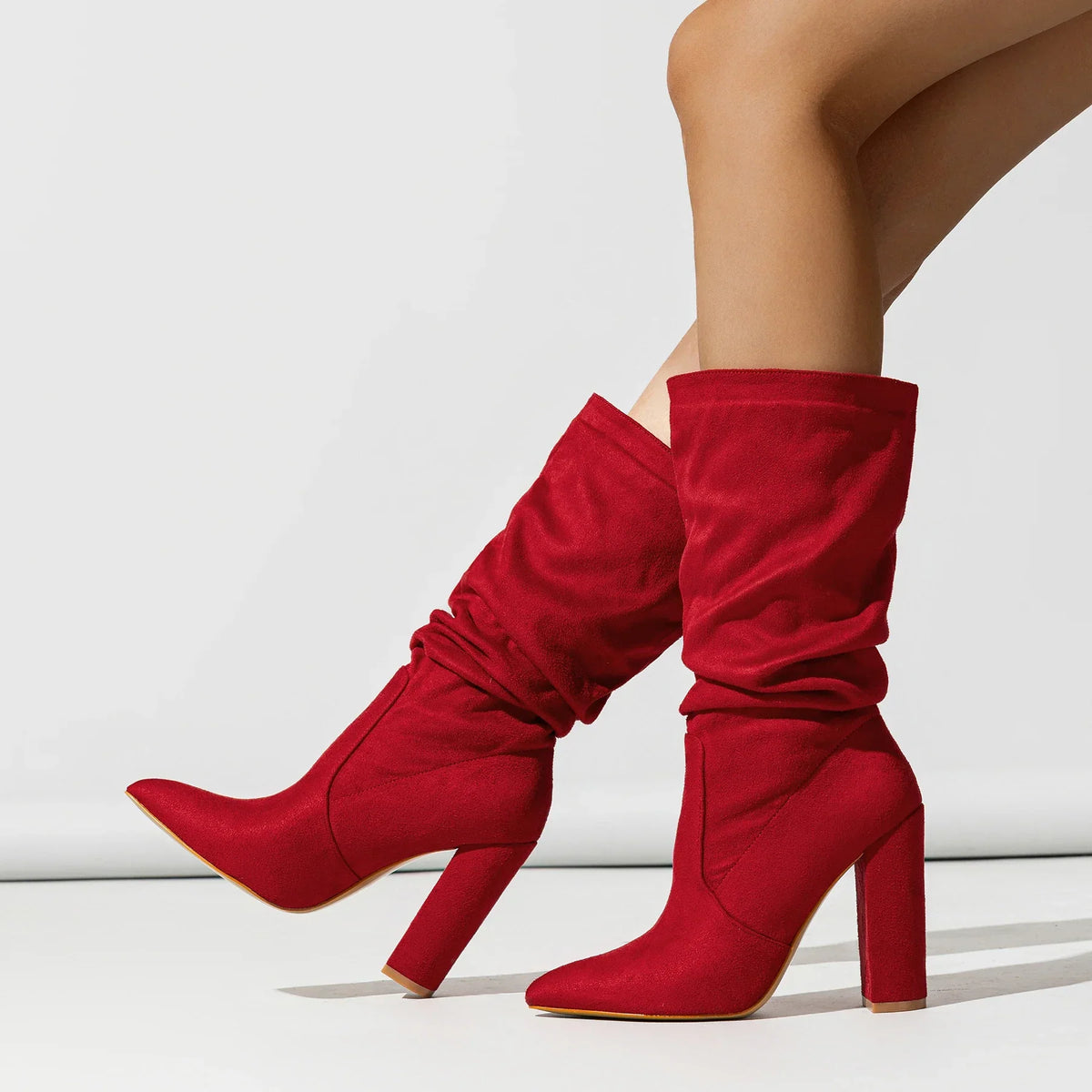 Camille High-Heel Suede Boots