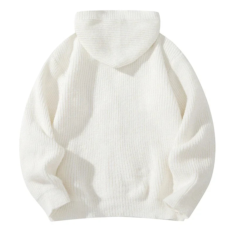 Montreal Hooded Wool Knit Cardigan