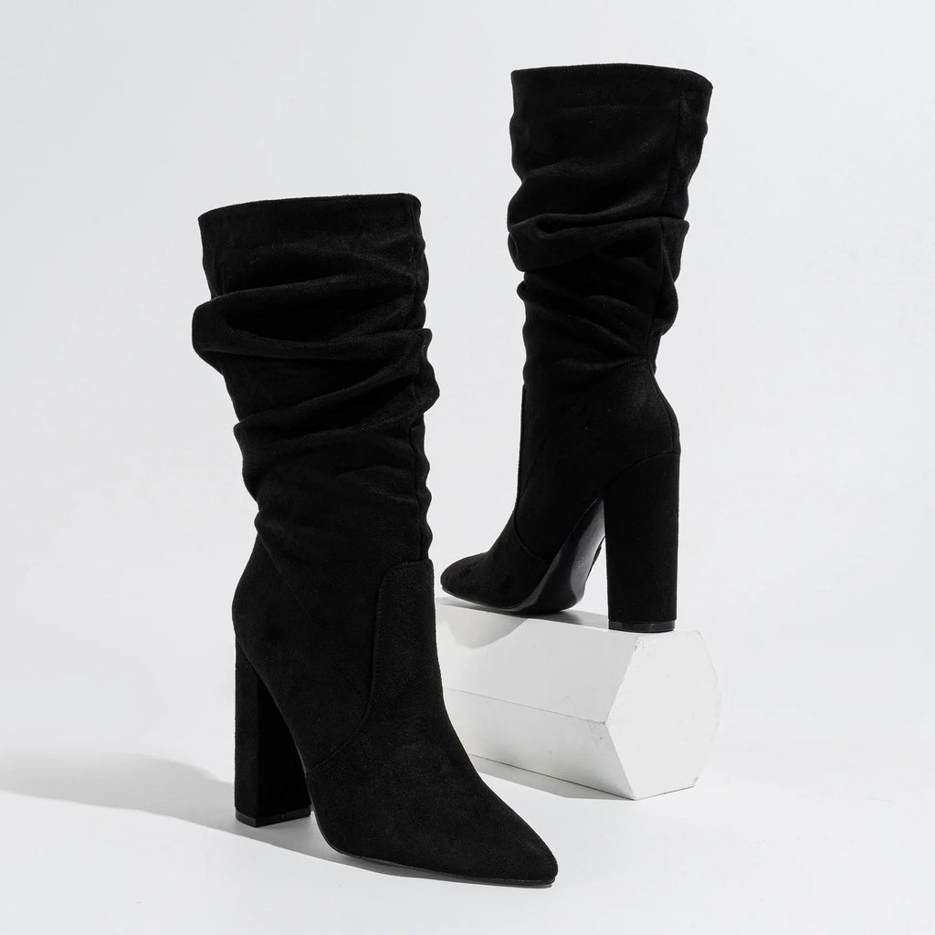 Camille High-Heel Suede Boots