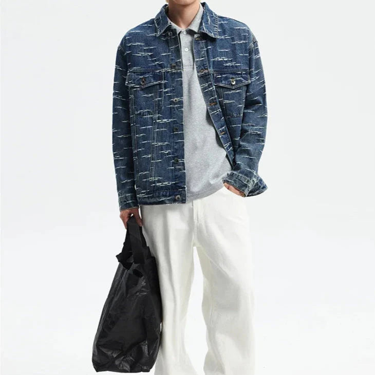 Jackford Distressed Denim Jacket