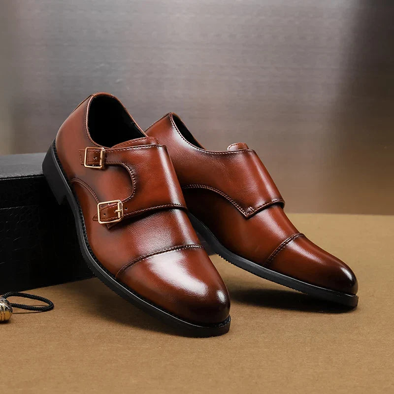 Dan Anthony Leather Monk Shoes
