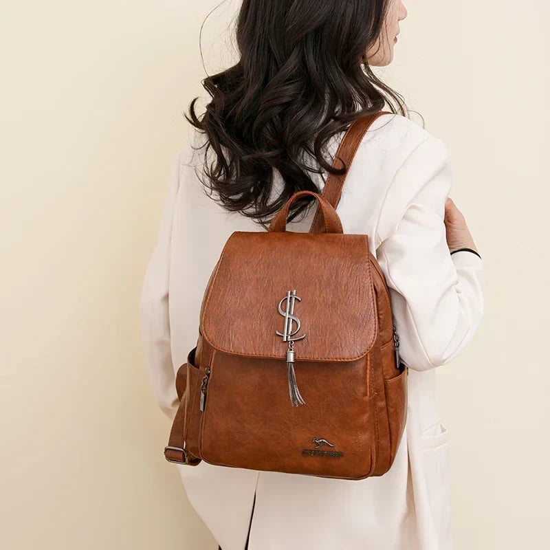 Jessica Woods Leather Backpack