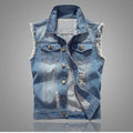 Jacob Mason Distressed Denim Vest