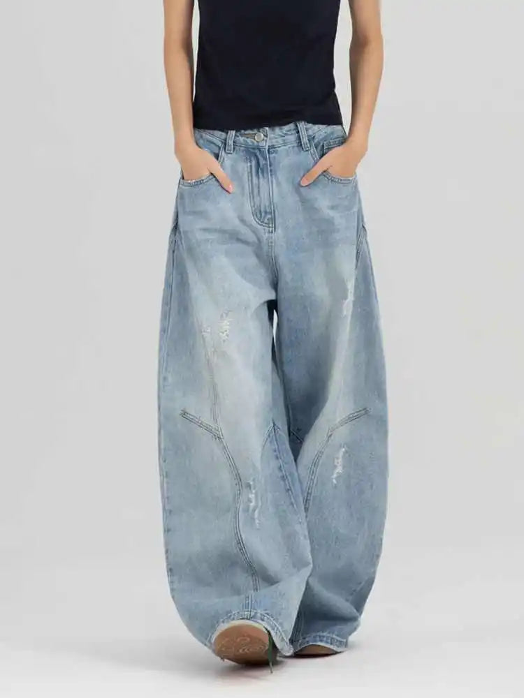 Clara Woods Wide Leg Denim Trousers