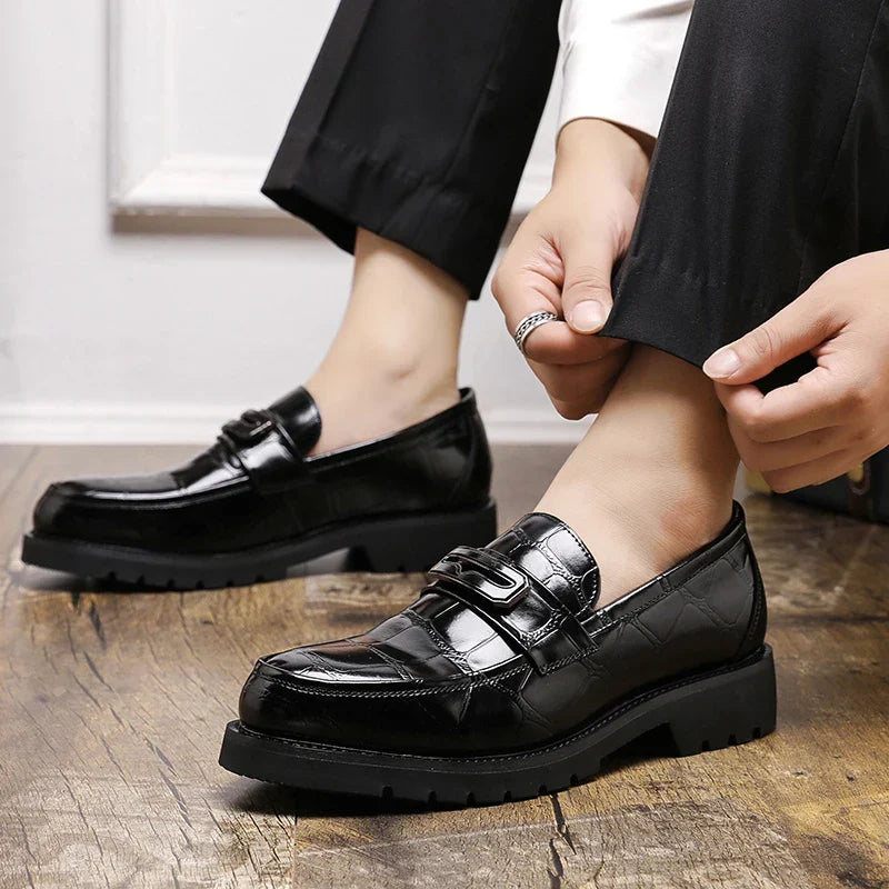 Jack Wellington Croc Leather Loafers