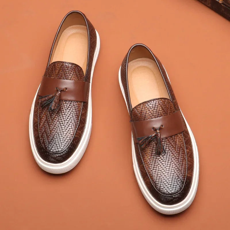 Logan Pierce Leather Loafers