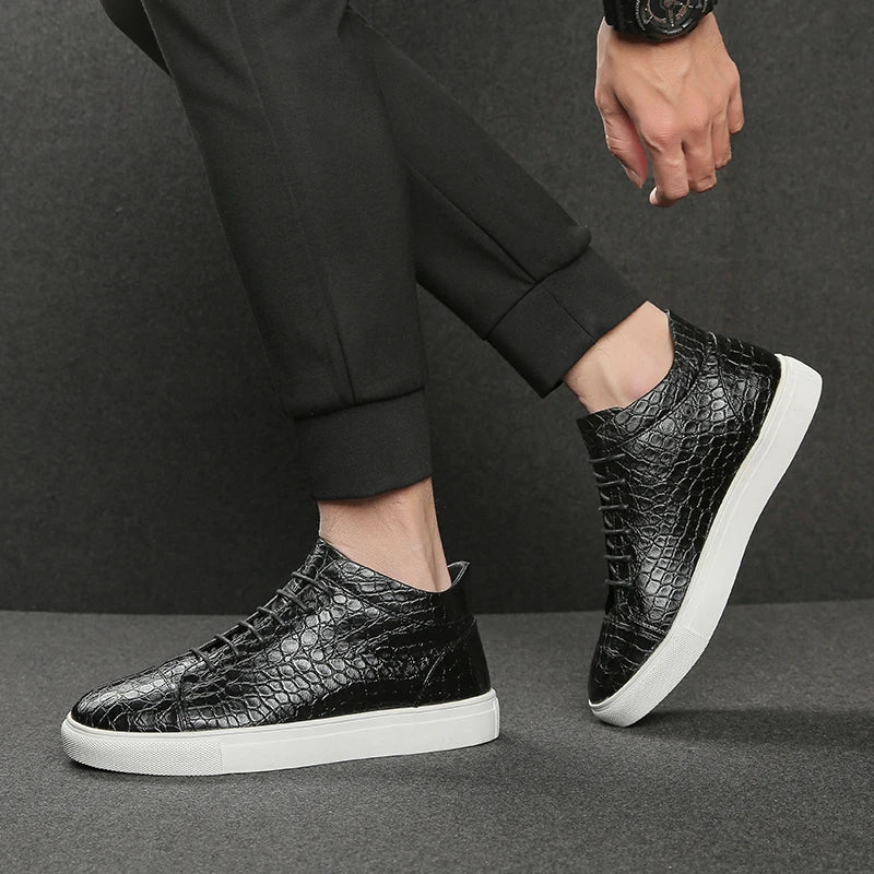 Montreal Croc-Embossed Sneakers