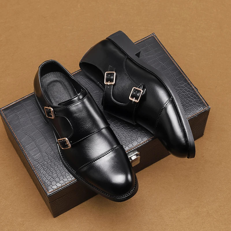 Dan Anthony Leather Monk Shoes