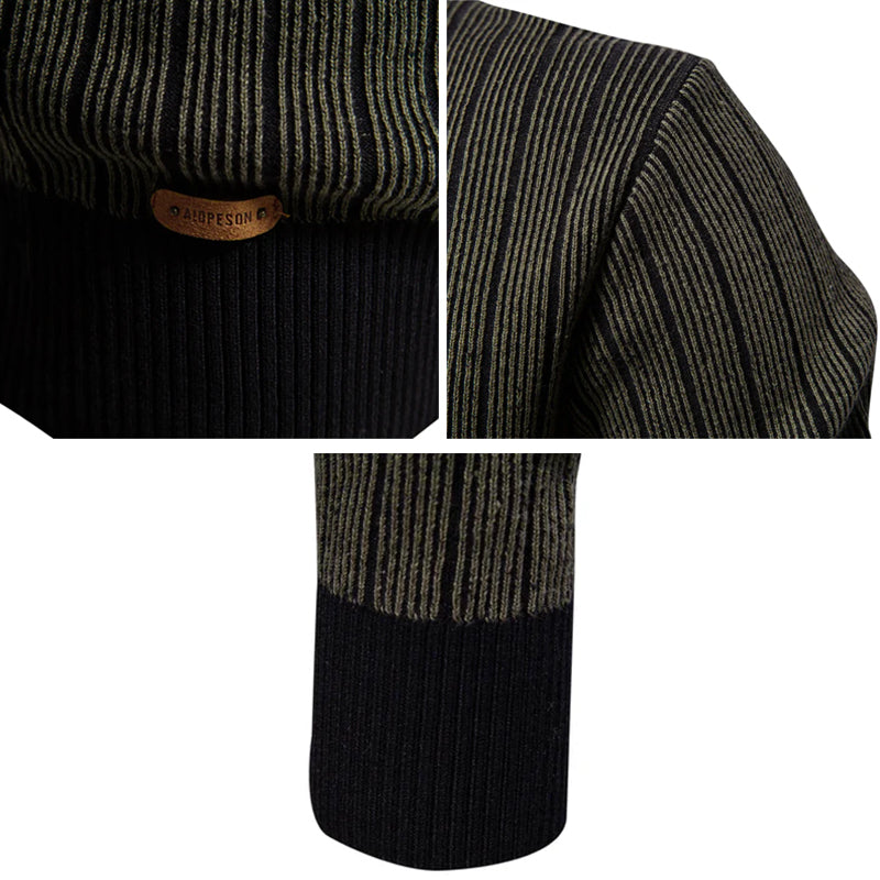 Ethan Cole Striped Cotton Sweater