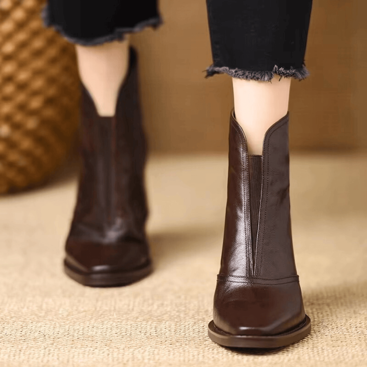 Ovelle Leather Ankle Boot